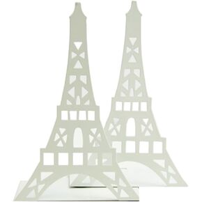 Winterworm Stylish Classical Hollow out Modern France Paris Landmark Eiffel Tower Metal Decorative Bookend Book End Book Organizer for Library School Office Home Desk Study Gift (Black)