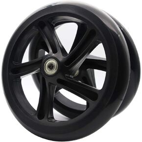 2PCS 180mm Adult Scooter Wheels with ABEC 9 Bearings for Razor and Adult Kick Scooters (Black)