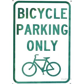 J.DXHYA Tin Signs Funny Metal Sign Bicycle Parking Lot Only for Bicycle Shop Wall Decor Man Cave Bar Plaque Poster for Cafe Bar Pub Beer Wall Decor Art Sign Vintage