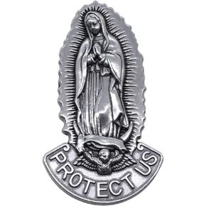 Metal Religious Visor Clips | Catholic Décor for Cars, Trucks, Boats, and RVs | Great Religious Gift | Includes a Prayer Card | Christian Travel Accessory (Saint Michael Officer's Prayer)