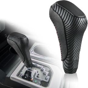 JDMON مقبض ناقل الحركة الأوتوماتيكي رافعة الرأس متوافقة مع Toyota 4Runner 2012-2023 Toyota Tundra TRD PRO 2014-2021 مقبض ناقل الحركة رافعة استبدال PTR5734140 PTR57-34141 (نمط ألياف الكربون)