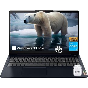 Lenovo IdeaPad 3 15.6 Inch FHD Touchscreen Business Laptop, Intel Core i5, 8GB RAM, 256GB SSD, Windows 11 Pro, HDMI, SD Card Reader, Abyss Blue, Lifetime Microsoft Office