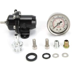 Fuel Pressure Regulator, Qiilu Automobile Fuel Pressure Gauge FPR Pressure Regulator Fits for B16 B18 B20 Si LS GSR D16 B20 B17()