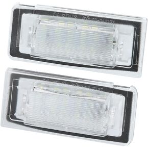X AUTOHAUX 1 Pair LED License Plate Light Car Number Lamp Replacement White Light for Audi TT MK1 8N 1999-2006 for Audi TT Roadster 8N9 1999-2006