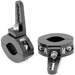 Rough Country Adjustable LED Light Clamps for 1-1.5" Roll Bars - 70170,Black