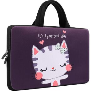 iColor Starry Ultra-Portable Neoprene Carrying Protective Case Sleeve Briefcase Pouch Bag Tote with Handle Fits 11.6 12 12.1 12.2 Inch Netbook/Laptop (IHB12-003)