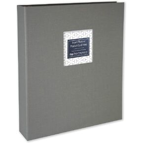 Customizable 1-Inch 3-Ring Binder with Linen Cover & Insertable Window – Ideal for Photos, Portfolios, Recipes, and Presentations – Durable, Eco-Friendly – Made in The USA (Canvas Linen) in Kuwait