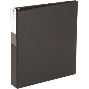 Avery Economy 3 Ring Binder, 1.5" Round Rings, Label Holder, 1 Black Binder (04401)