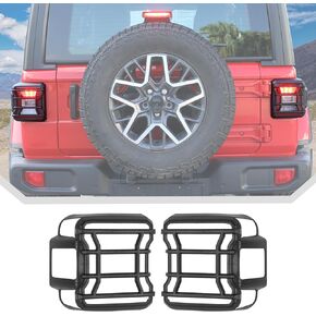 JeCar Tail Light Covers for Jeep Wrangler JL JLU 2018-2023 Black Taillight Guard Trim Accessories (Only fit LED Light)