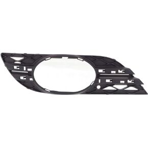 For Mercedes-Benz E320 / E350 / E550 Fog Light Trim 2007 2008 2009 Driver and Passenger Side Pair/Set | Primed | w/Fog Light Hole | DOT/SAE | MB1038115 + MB1039115 | 2118850922 + 2118850822