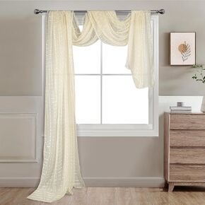 مجموعة توني وشاح شفاف وردي فاتح لغرفة الأطفال، طول 216 بوصة، قطعة واحدة وشاح نافذة عيد الحب لغرفة الشواء، ديكور الزفاف (52 × 216 بوصة، وردي فاتح، قطعة واحدة) in Kuwait