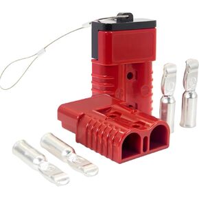 175A Battery Quick Connect/Disconnect Connector, 2-Pack 12V Wire Harness Plug Kit, 1/0 Gauge Battery Power Cable Connector with Silicone(Plastic) Cover for Car Forklift Motor Winch Trailer