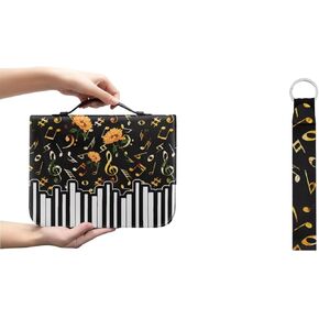 Bible Cover Western Waterproof Bible Book Carrying Case Portable Church Tote Bags Bible Journal Holder Organizer with 3D Rose Handle for Bible Study Supplies
