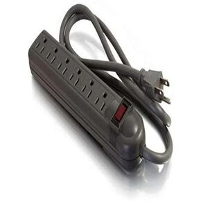 C2G Legrand 6 Outlet Power Strip with Surge Protector, Black Surge Suppressor Power Strip, 125 Volt Power Strip Surge Protector, 1 Count, C2G 29300