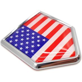 US American Flag Decal USA Sticker Emblem Flags for Bumper (2 Pack)