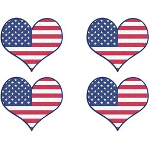 USA Flag Heart Sticker Bumper Sticker 5" x 4" Car Decal Gift Patrioyic American (4)