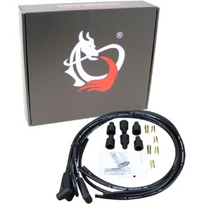 AIP Electronics Dragon Fire 7mm Ultra-Duty High Energy Compatible Replacement Spark Plug Wire Set for Ford 8N 2N 9N with Front Mount Distributor OEM Fit PWJ225