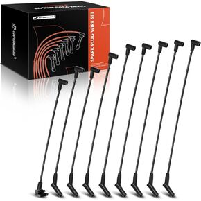 A-Premium Ignition Spark Plug Wires Set of 9 Compatible with Ford F-150 F150, F-250 F250, Bronco, 1994-1996, 5.0L, Replace# F4PZ12259D, F4PZ12259E