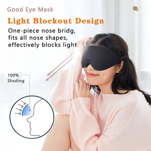 Promotion,3D Sleep Eye mask, Rebound Memory Cotton Material, Eye mask Soft and Breathable, Adjustable Elasticity, 3D Grooves and Integrated Design, Sleep Eye mask Excellent Shading Effect. in Saudi Arabia