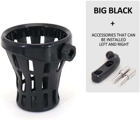 Motorcycle Handlebar Cup Holder Drink Mounted for Harley Dyna Softail Electra Glide 1996-up for Honda Goldwing GL1800 handlebar cup holder drink with mesh holder (102 MM Chrome) in Saudi Arabia