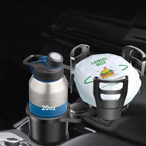 حامل أكواب السيارة مع قاعدة قابلة للتعديل، حامل أكواب مزدوج متعدد الوظائف للسيارة، حامل أكواب متعدد مناسب لزجاجة المشروبات والوجبات الخفيفة وما إلى ذلك. in Kuwait