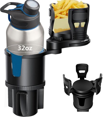 Car Cup Holder Expander with Adjustable Base, Multifunctional Double Cup Holder for Car, Multi Cupholders Extender Fit for Drink Bottle Snack etc. in Saudi Arabia