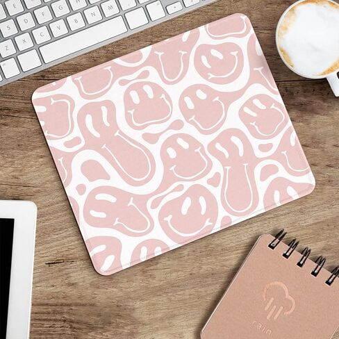 Seorsok Square Mouse Pad Cute Retro Smiley Hippie,Office Home Personalized Premium-Textured Mouse Mat Design,Waterproof Mousepad,Non-Slip Rubber Base Computer Mouse Pads for Wireless Mouse in Saudi Arabia