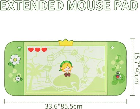 لوحة ماوس Kirby Black Hole - سجادة كمبيوتر محمول للوحة المفاتيح Kawaii للألعاب، سجادة مكتب قاعدة مطاطية كبيرة غير قابلة للانزلاق لحماية لوحة المفاتيح والماوس (Kirby Black Hole) in Kuwait