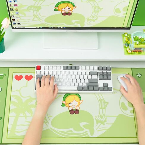 لوحة ماوس Kirby Black Hole - سجادة كمبيوتر محمول للوحة المفاتيح Kawaii للألعاب، سجادة مكتب قاعدة مطاطية كبيرة غير قابلة للانزلاق لحماية لوحة المفاتيح والماوس (Kirby Black Hole) in Kuwait