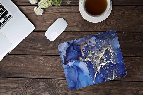Purple Gold Marble Mouse Pad, Gaming Mouse Mat with Custom Design, Square Waterproof Mouse Pad Non-Slip Rubber Base MousePads for Office Home Laptop Travel, 9.5"x7.9"x0.12" Inch in Saudi Arabia