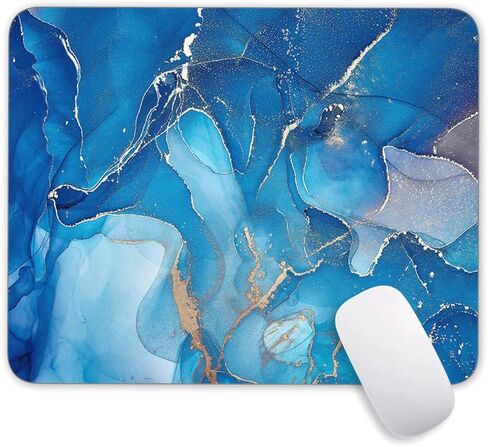 Purple Gold Marble Mouse Pad, Gaming Mouse Mat with Custom Design, Square Waterproof Mouse Pad Non-Slip Rubber Base MousePads for Office Home Laptop Travel, 9.5"x7.9"x0.12" Inch in Saudi Arabia