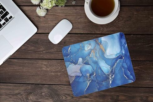 Purple Gold Marble Mouse Pad, Gaming Mouse Mat with Custom Design, Square Waterproof Mouse Pad Non-Slip Rubber Base MousePads for Office Home Laptop Travel, 9.5"x7.9"x0.12" Inch in Saudi Arabia
