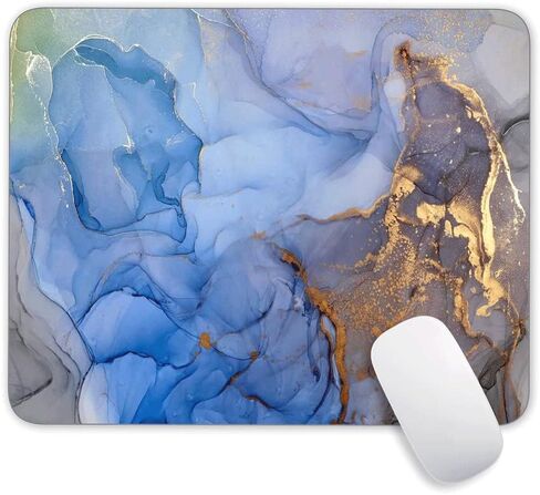 Purple Gold Marble Mouse Pad, Gaming Mouse Mat with Custom Design, Square Waterproof Mouse Pad Non-Slip Rubber Base MousePads for Office Home Laptop Travel, 9.5"x7.9"x0.12" Inch in Saudi Arabia