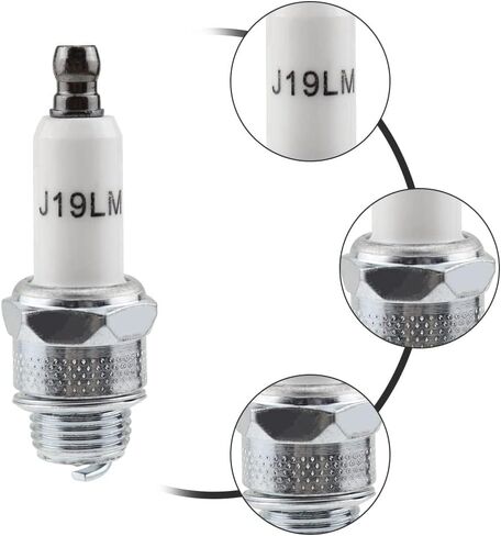 rj19lm شرارة التوصيل لجزازة العشب، محرك شرارة التوصيل لاستبدال بريغز وستراتون (3 حزمة) in Kuwait