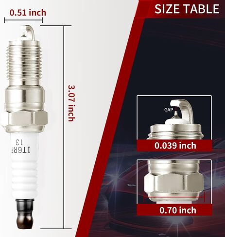 شمعات الإشعال ITR6F13 SP479 SP432 SP493 مجموعة شمعات الإشعال البلاتينية البديلة للسيارات مكونة من 4 قطع متوافقة مع Mazda 3 2004-2005 Ford Escape 2005 Focus 2003-2010 2.0L 2.3L in Kuwait