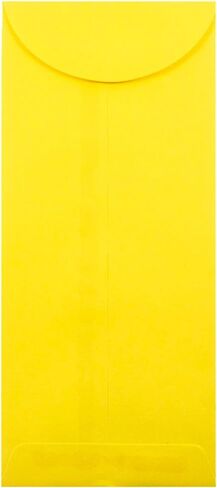 JAM PAPER #10 Policy Business Colored Envelopes - 4 1/8 x 9 1/2 - Yellow Recycled - 50/Pack in Saudi Arabia