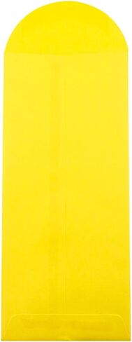 JAM PAPER #10 Policy Business Colored Envelopes - 4 1/8 x 9 1/2 - Yellow Recycled - 50/Pack in Saudi Arabia