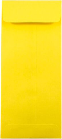 JAM PAPER #10 Policy Business Colored Envelopes - 4 1/8 x 9 1/2 - Yellow Recycled - 50/Pack in Saudi Arabia