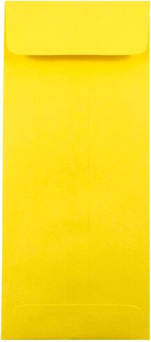 JAM PAPER #10 Policy Business Colored Envelopes - 4 1/8 x 9 1/2 - Yellow Recycled - 50/Pack in Saudi Arabia