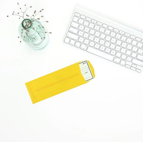 JAM PAPER #10 Policy Business Colored Envelopes - 4 1/8 x 9 1/2 - Yellow Recycled - 50/Pack in Saudi Arabia