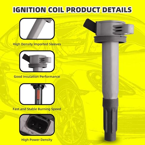 مجموعة من 6 ملفات إشعال UF486 6E5E-12A375BA و6 قطع شمعات إشعال إيريديوم متوافقة مع فورد فيوجن إسكيب ميركوري مارينر ميلان مازدا تريبيوت لينكولن زيفير 3.0 لتر V6 in Kuwait