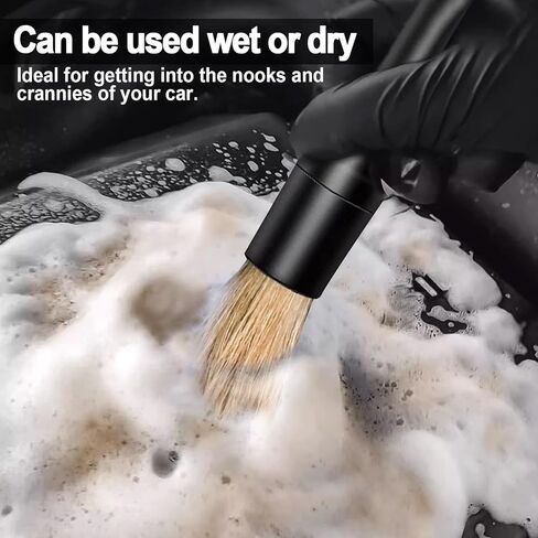 3 قطع من فرش تنظيف السيارات متعددة الوظائف بأحجام مختلفة، فرش تنظيف تفاصيل فائقة النعومة ملحقة لتنظيف عجلات السيارة، والشعارات، وخليج المحرك، وفتحات الهواء، والداخلية والخارجية in Kuwait