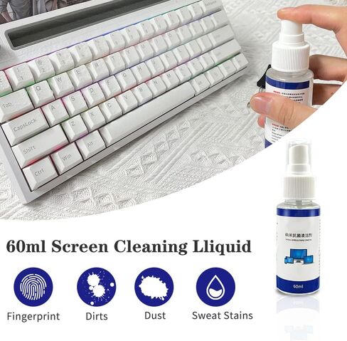 NACODEX Keyboard Cleaning Kit, 10-in-1 Professional Computer Keyboard Cleaner with 70g Dust Cleaning Gel, 5g Lube, Air Blower Etc, Also for Laptops, Glasses, Camera Lenses, Tel, Home and Office in Kuwait