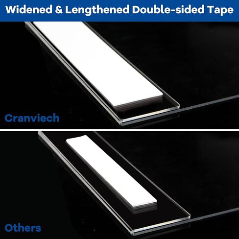 حامل لافتات أكريليك مقاس 8.5 × 11 بوصة، حامل لافتات حائط شفاف مع شريط مزدوج الجوانب، إطار حائط أكريليك بدون حفر للمطاعم والفنادق والمتاجر والمكاتب والمنزل in Kuwait