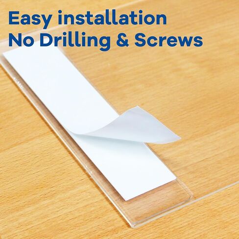 حامل لافتات أكريليك مقاس 8.5 × 11 بوصة، حامل لافتات حائط شفاف مع شريط مزدوج الجوانب، إطار حائط أكريليك بدون حفر للمطاعم والفنادق والمتاجر والمكاتب والمنزل in Kuwait