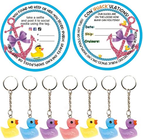 علامات البط، علامة البطة المطاطية المبحرة، بطاقة لعبة البطة، سلسلة مفاتيح بطة صفراء لطيفة ثلاثية الأبعاد مع علامات البطة، 20 بطاقة، 20 سلسلة مفاتيح بطة (أزرق) in Kuwait