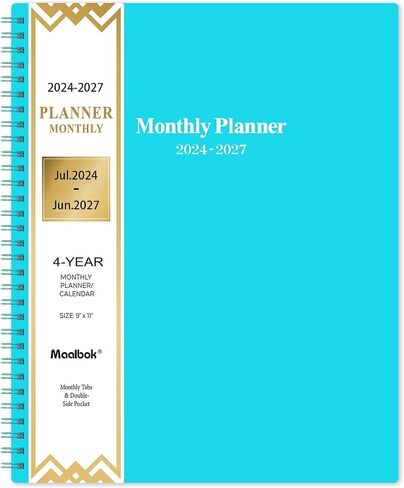 2024-2027 Monthly Planner/Calendar - 3 Year Monthly Planner 2024-2027, Academic Monthly Planner, July 2024 - June 2027, 9'' x 11'', Tabs, Note Pages in Saudi Arabia