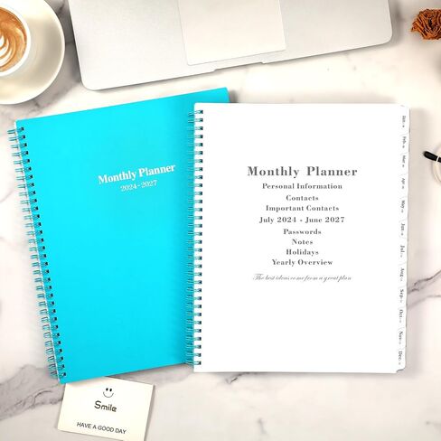 2024-2027 Monthly Planner/Calendar - 3 Year Monthly Planner 2024-2027, Academic Monthly Planner, July 2024 - June 2027, 9'' x 11'', Tabs, Note Pages in Saudi Arabia