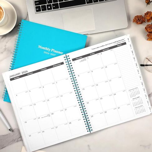 2024-2027 Monthly Planner/Calendar - 3 Year Monthly Planner 2024-2027, Academic Monthly Planner, July 2024 - June 2027, 9'' x 11'', Tabs, Note Pages in Saudi Arabia