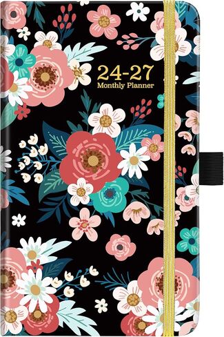 Tersus 2024-2027 Pocket Calendar/Planner - 3 Year Monthly Planner from JULY 2024 - JUNE 2027, 3.8" x 6.3", 61 Notes Pages, Pen Loop, Elastic Closure in Kuwait